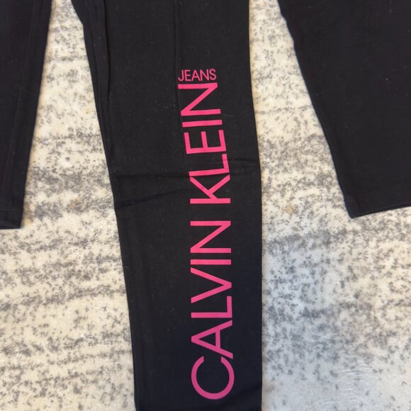 2 Calvin Klein Kids Black Leggings – Size L (10/12) - Picture 2 of 4
